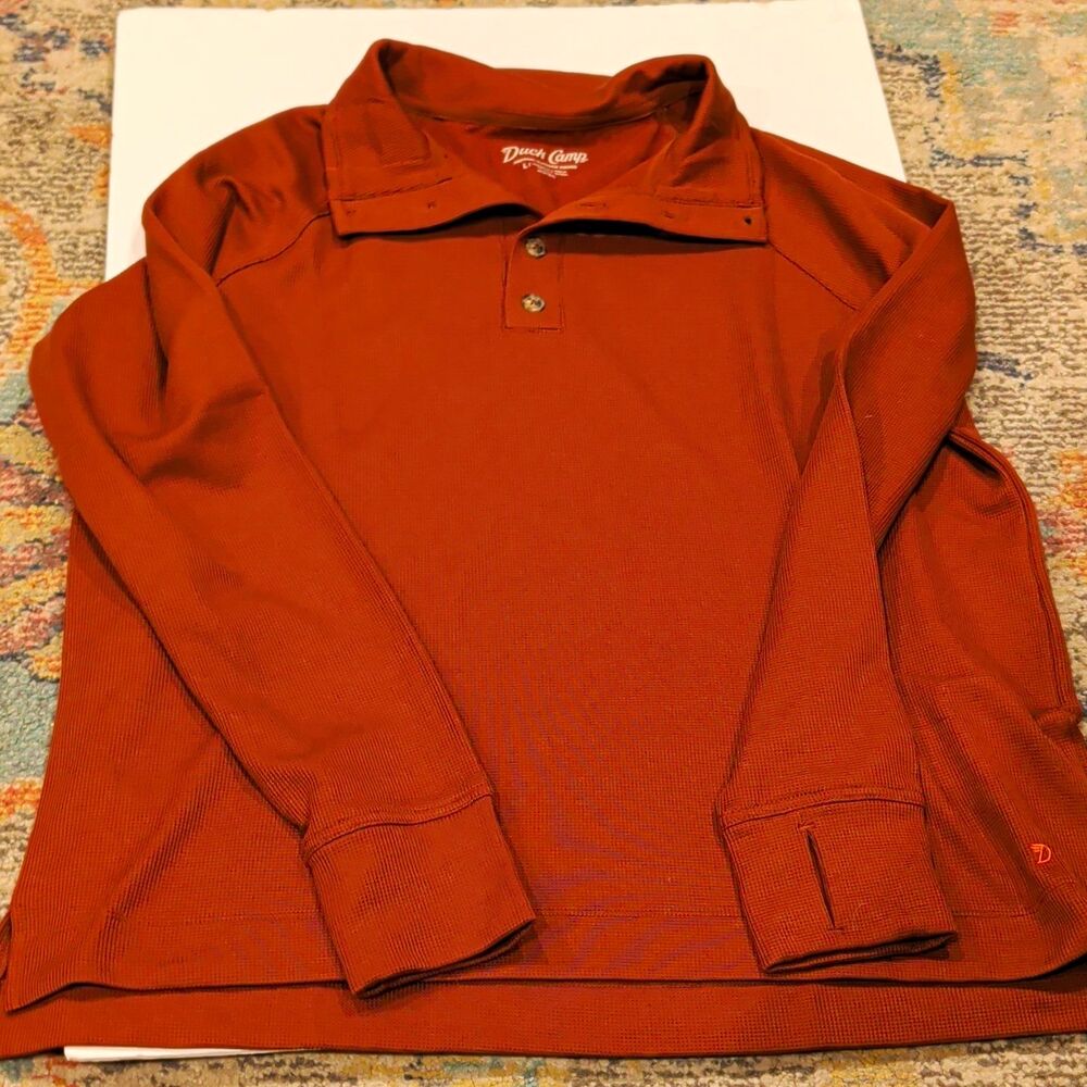 Duck Camp Women's Hill Country TurboDry Waffle Henley - Brown - Size L
